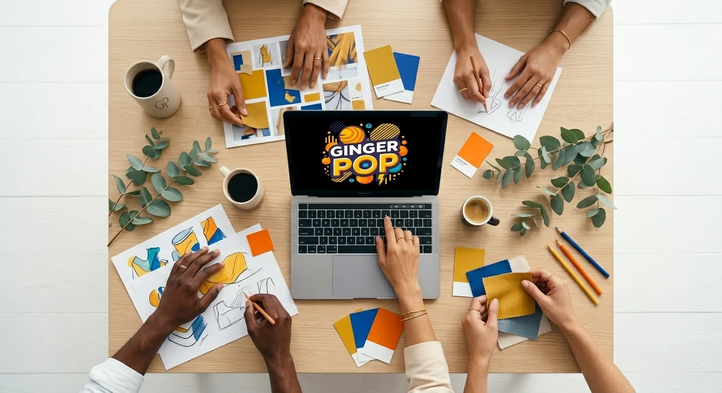 La Pop Team collaborant sur un projet